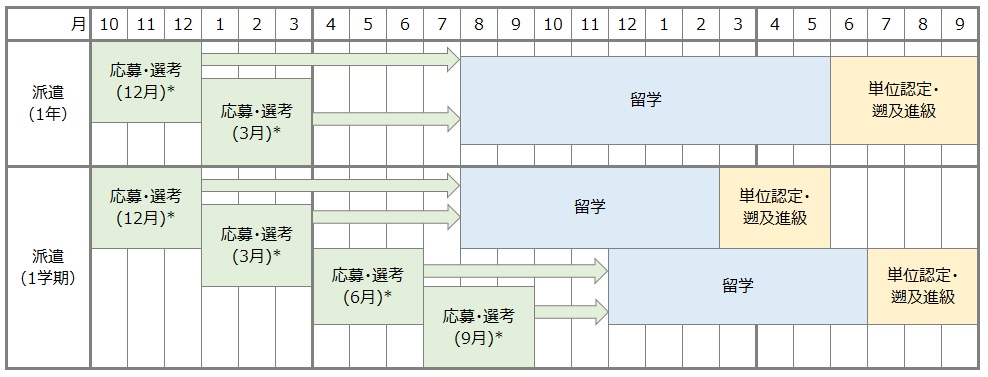 留学の流れ模式図